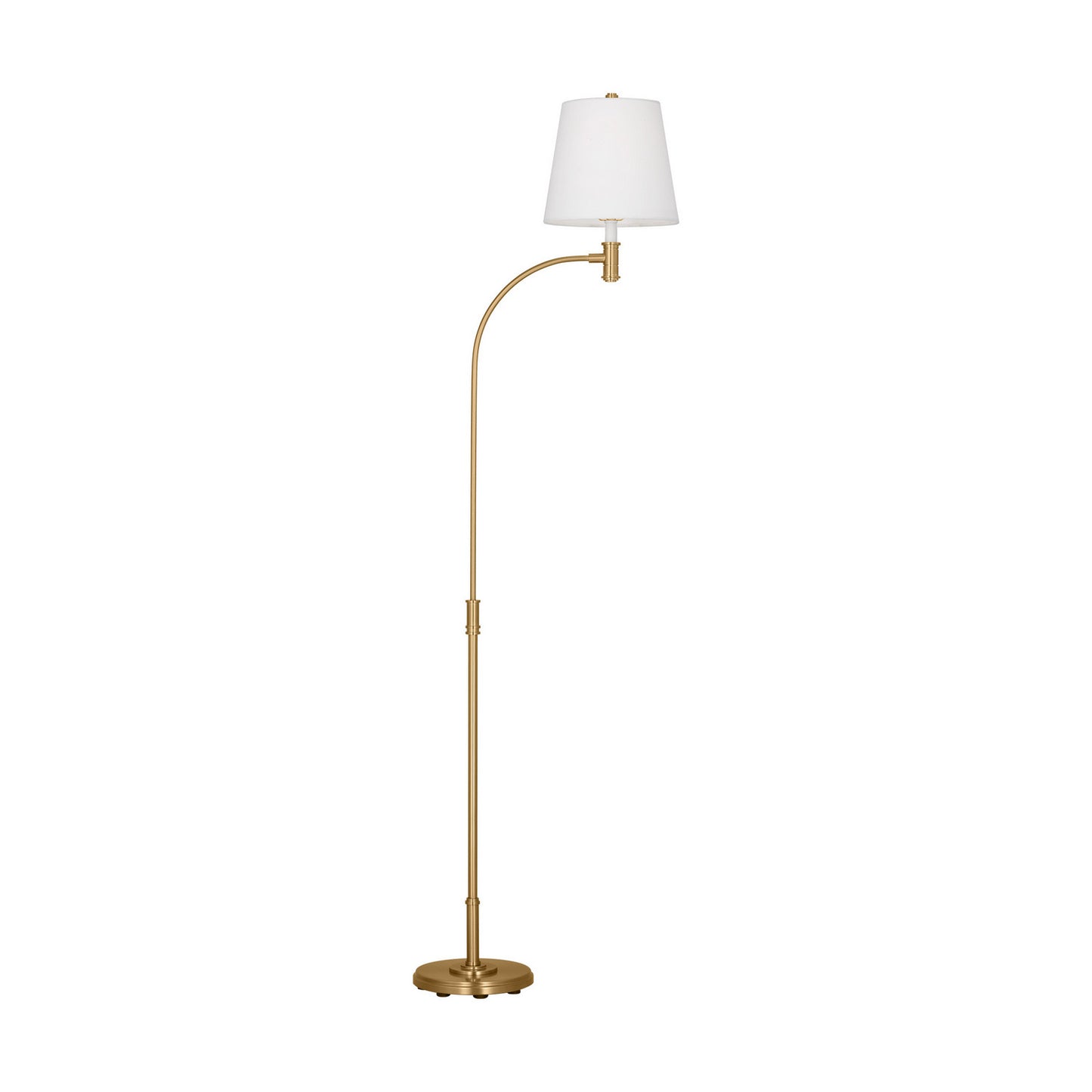 Belmont One Light Floor Lamp in Burnished Brass