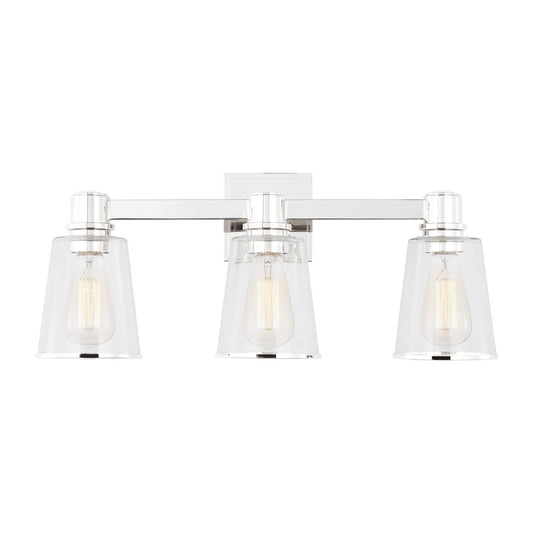 Alessa Three Light Bath Vanity in Polished Nickel