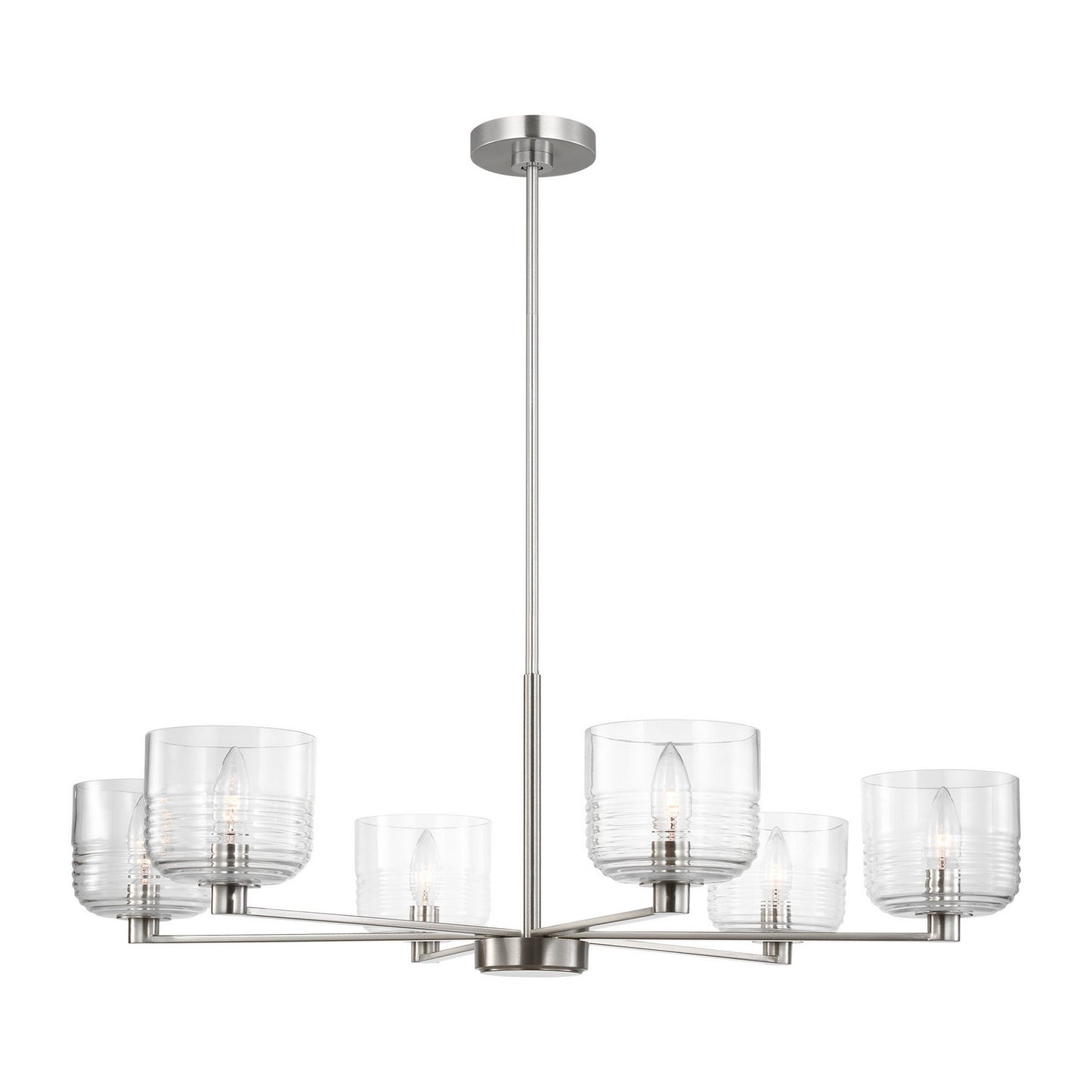 Lochdale Six Light Chandelier in Brushed Nickel
