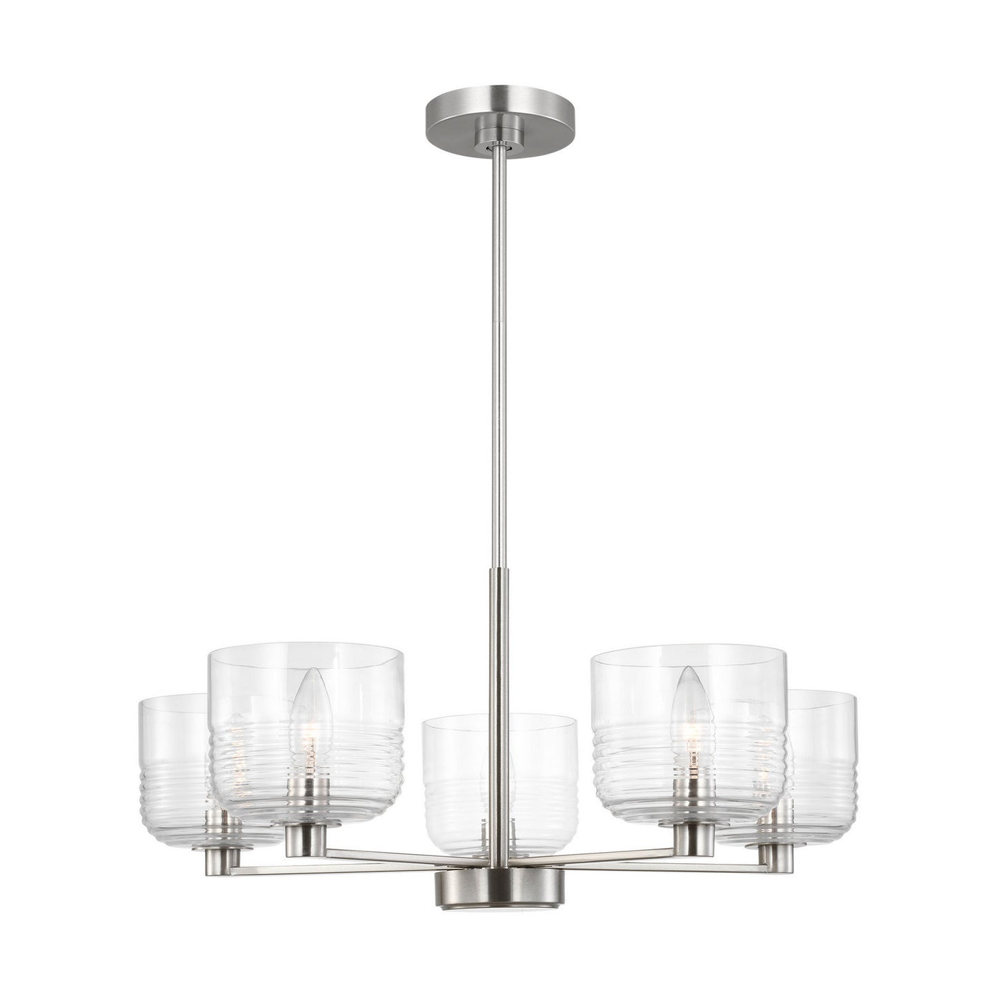 Lochdale Five Light Chandelier in Brushed Nickel