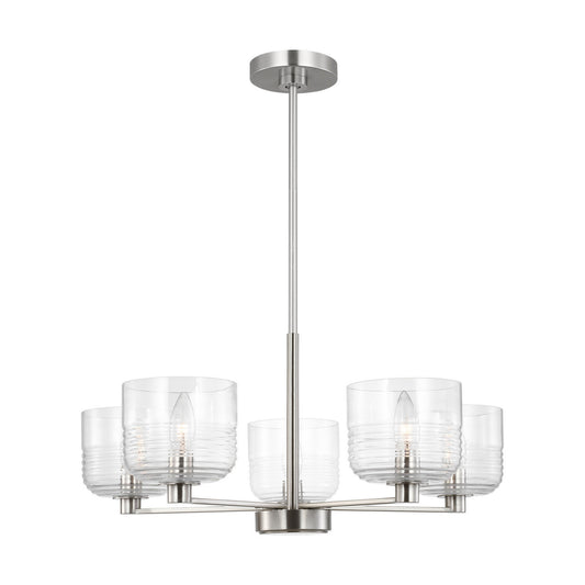 Lochdale Five Light Chandelier in Brushed Nickel
