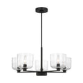 Lochdale Five Light Chandelier in Midnight Black