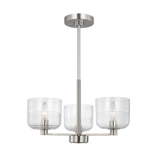 Lochdale Three Light Chandelier in Brushed Nickel