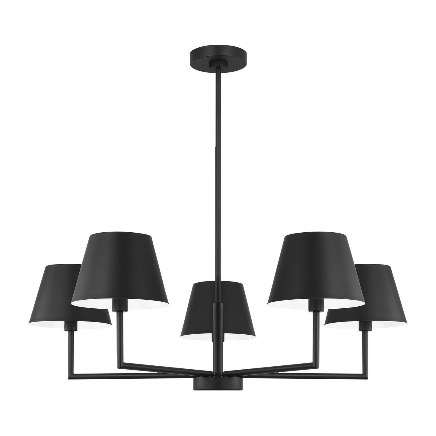 Ender Five Light Chandelier in Midnight Black