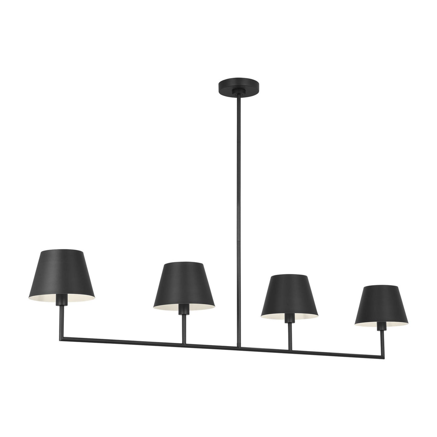 Ender Four Light Linear Chandelier in Midnight Black