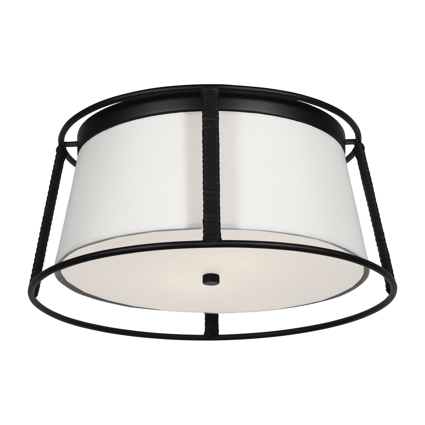 Cortes Two Light Flush Mount in Midnight Black