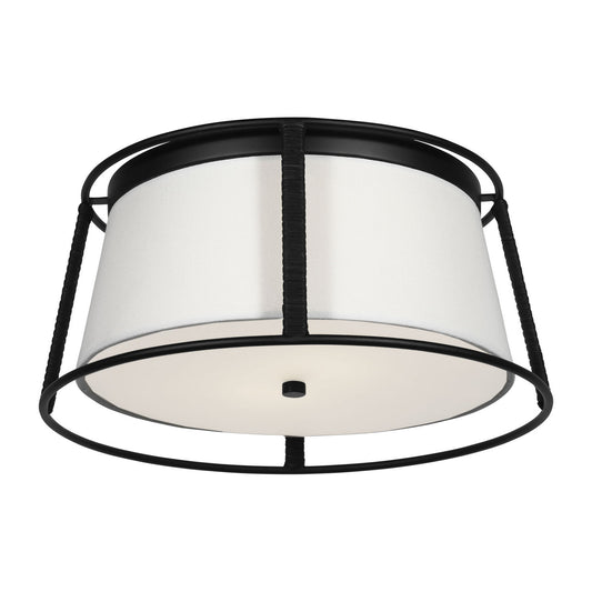 Cortes Two Light Flush Mount in Midnight Black
