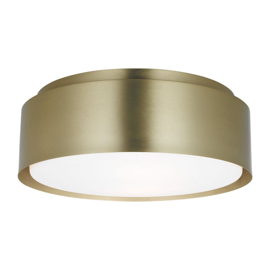 Dartmore Two Light Flush Mount in Satin Brass