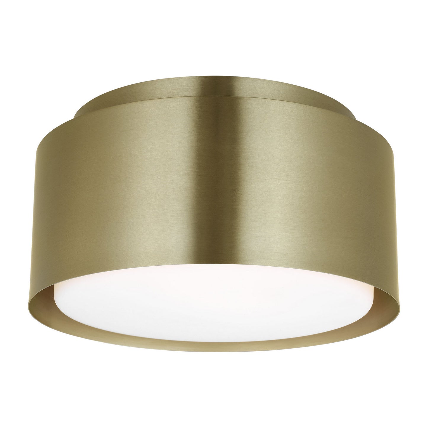 Dartmore One Light Flush Mount in Satin Brass