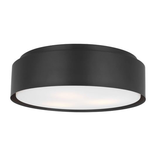Dartmore Three Light Flush Mount in Midnight Black