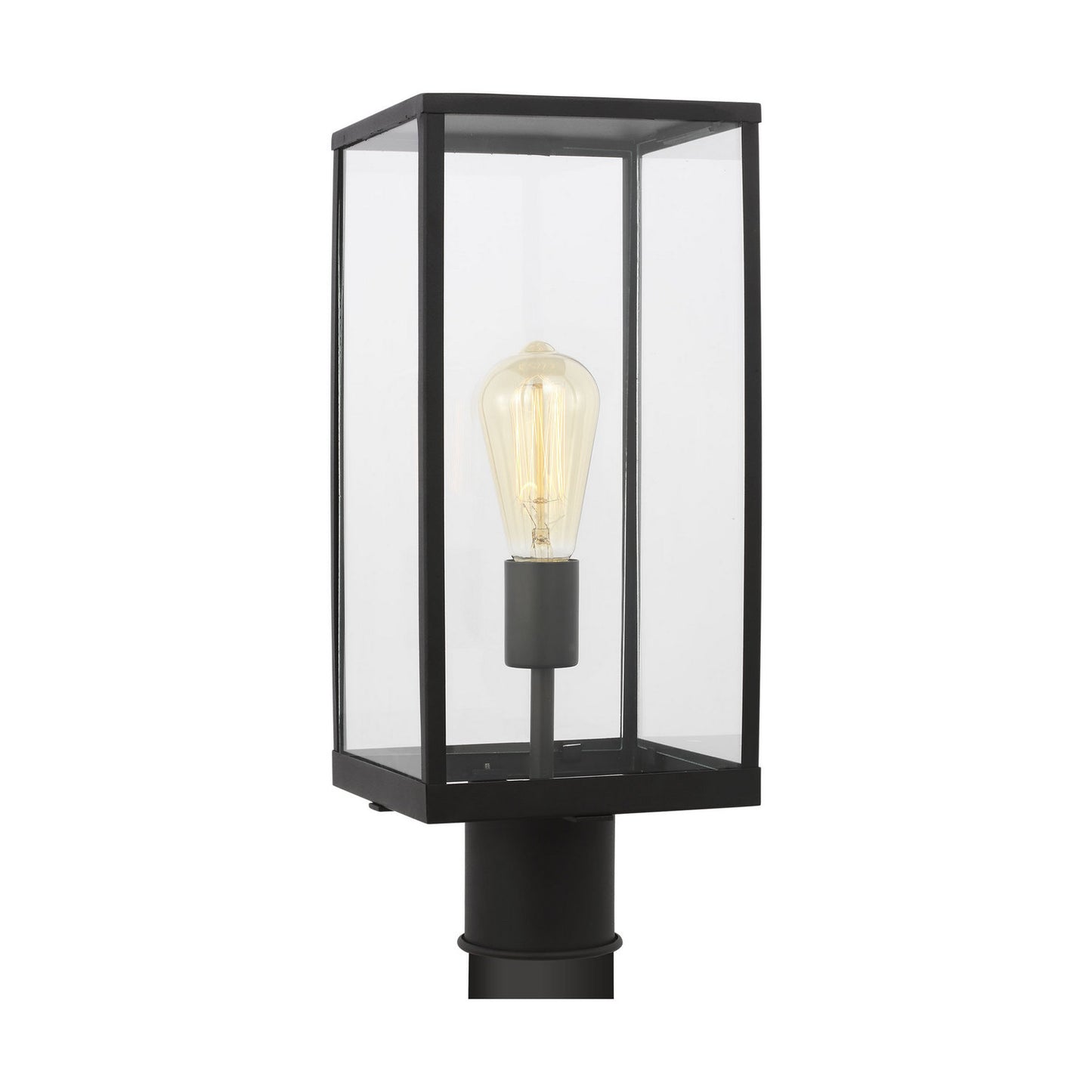 Howell One Light Post Lantern in Textured Black