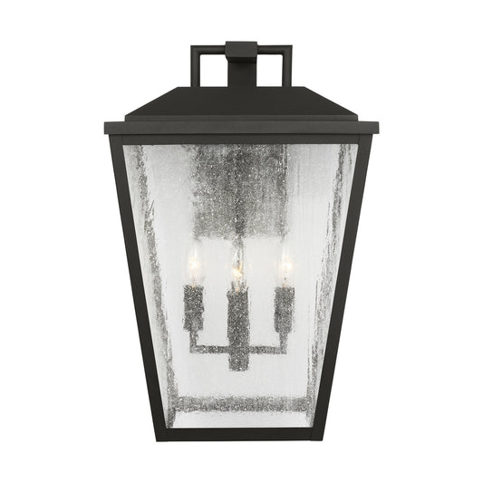 Kennewick Four Light Wall Lantern in Textured Black
