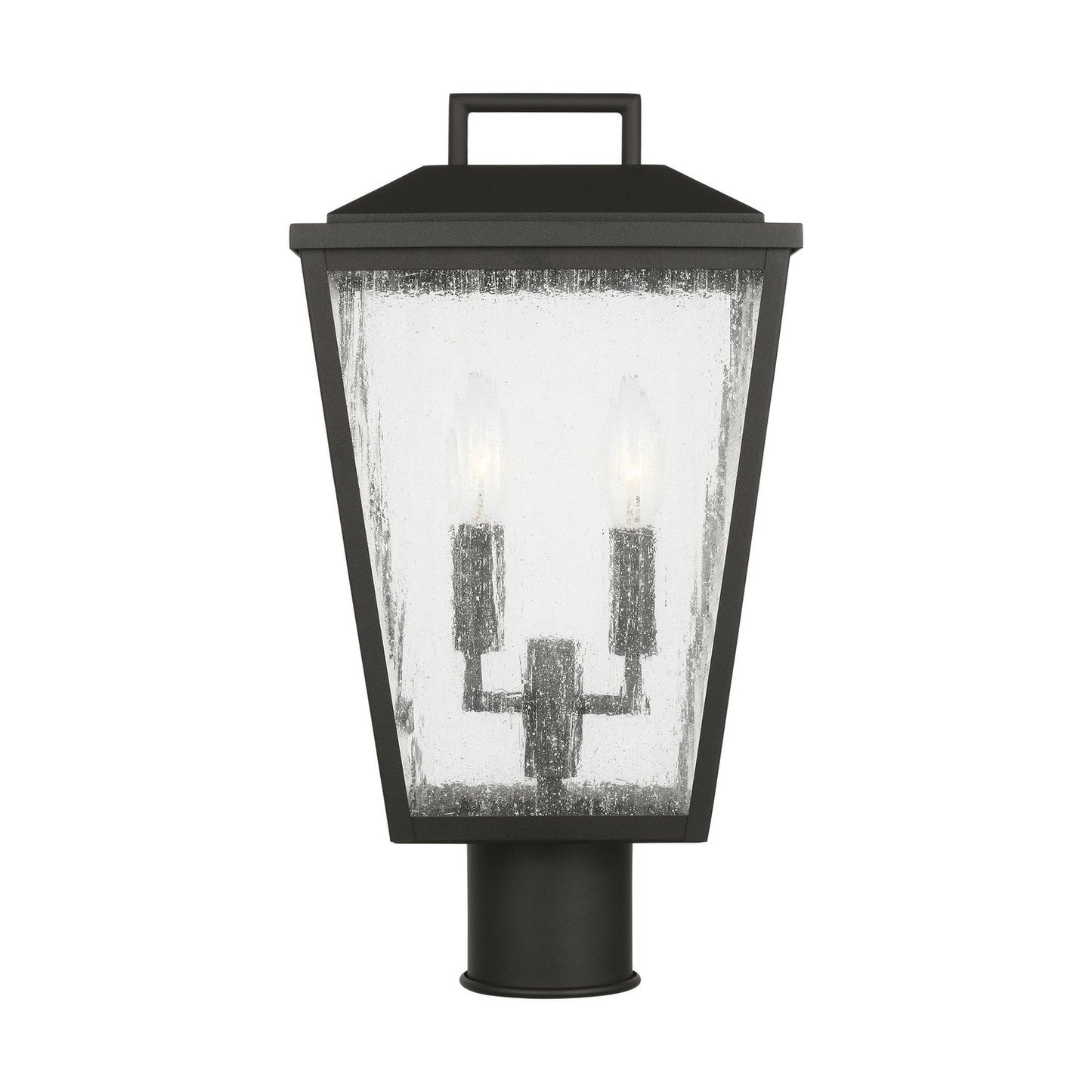 Kennewick Two Light Post Mount in Textured Black