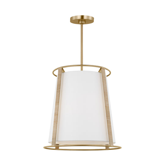 Cortes Two Light Pendant in Satin Brass