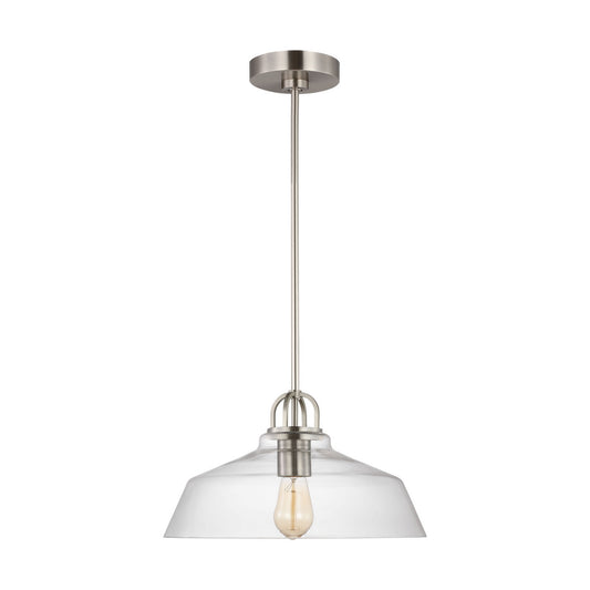 Payton One Light Pendant in Brushed Steel