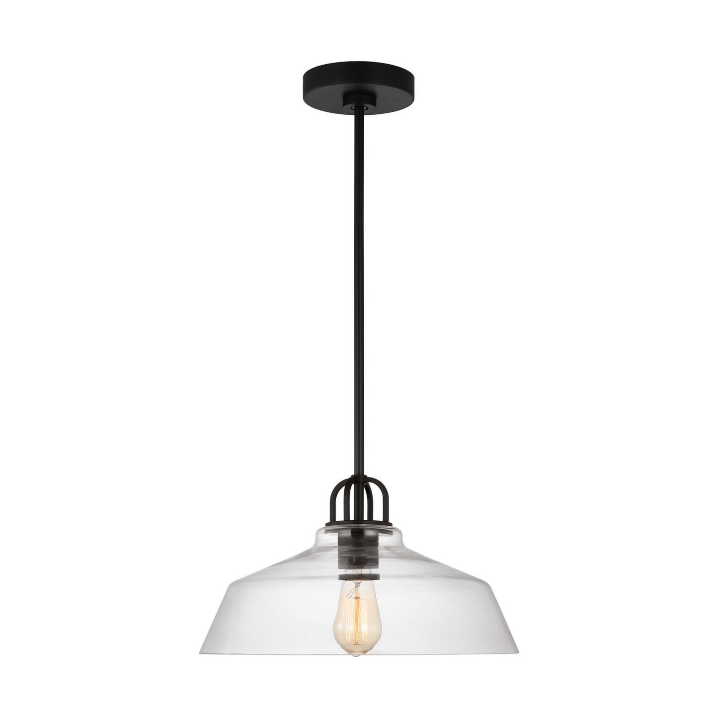 Payton One Light Pendant in Midnight Black