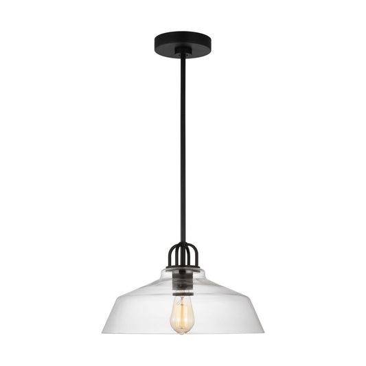 Payton One Light Pendant in Midnight Black