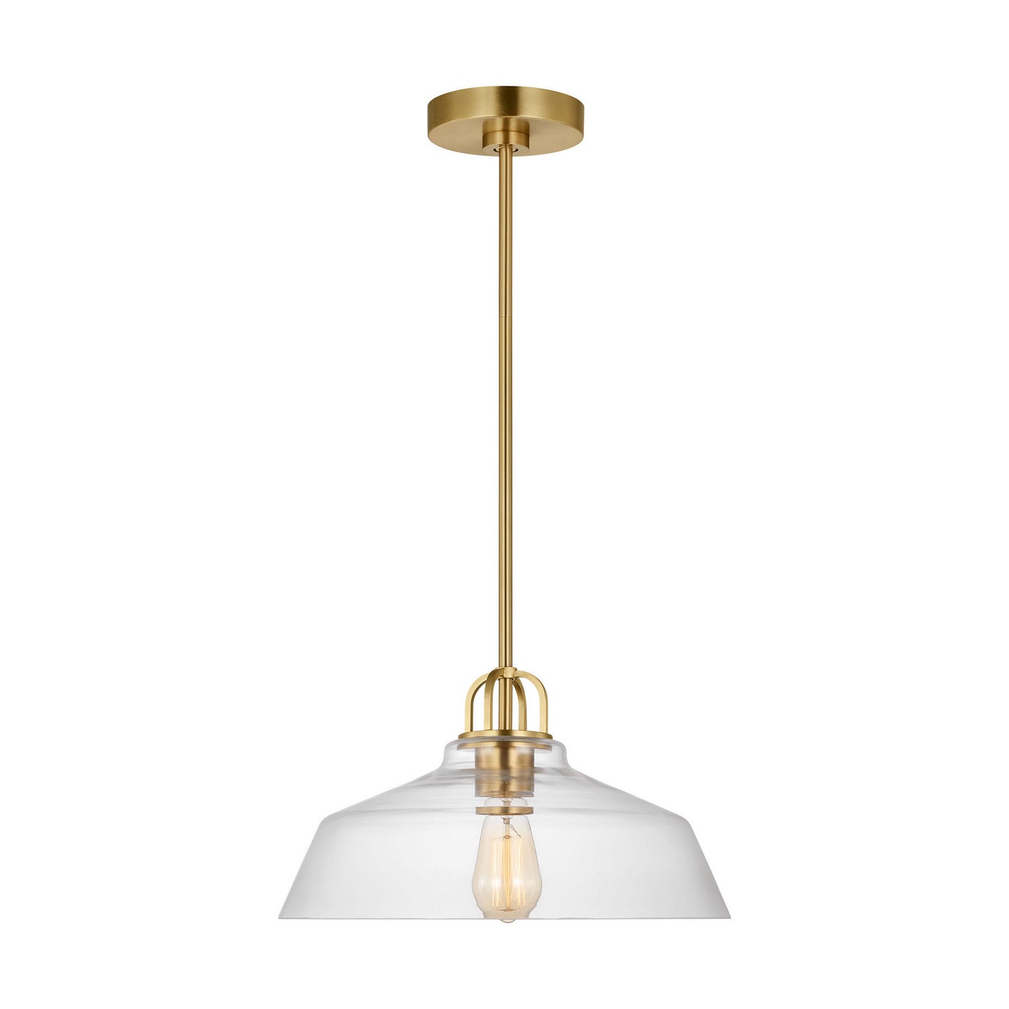 Payton One Light Pendant in Satin Brass