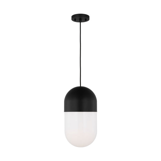Foster One Light Pendant in Midnight Black