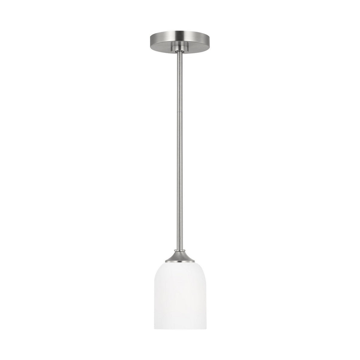 Generation Lighting - GLP1021EN3/BS - One Light Mini Pendant - Emile - Brushed Steel