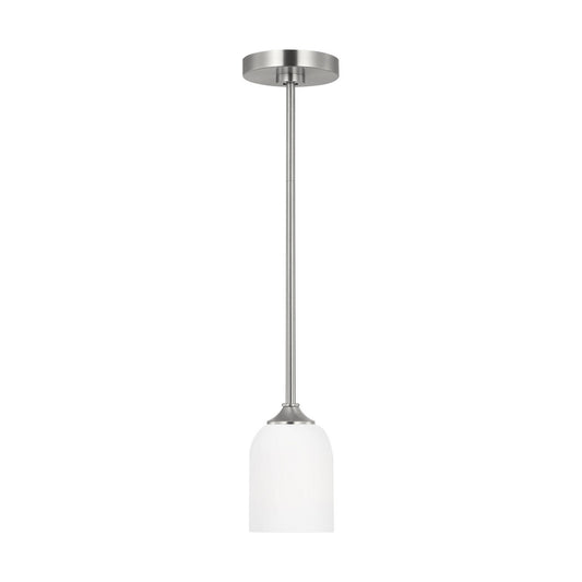 Emile One Light Mini Pendant in Brushed Steel