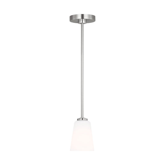 Miles One Light Mini-Pendant in Brushed Nickel