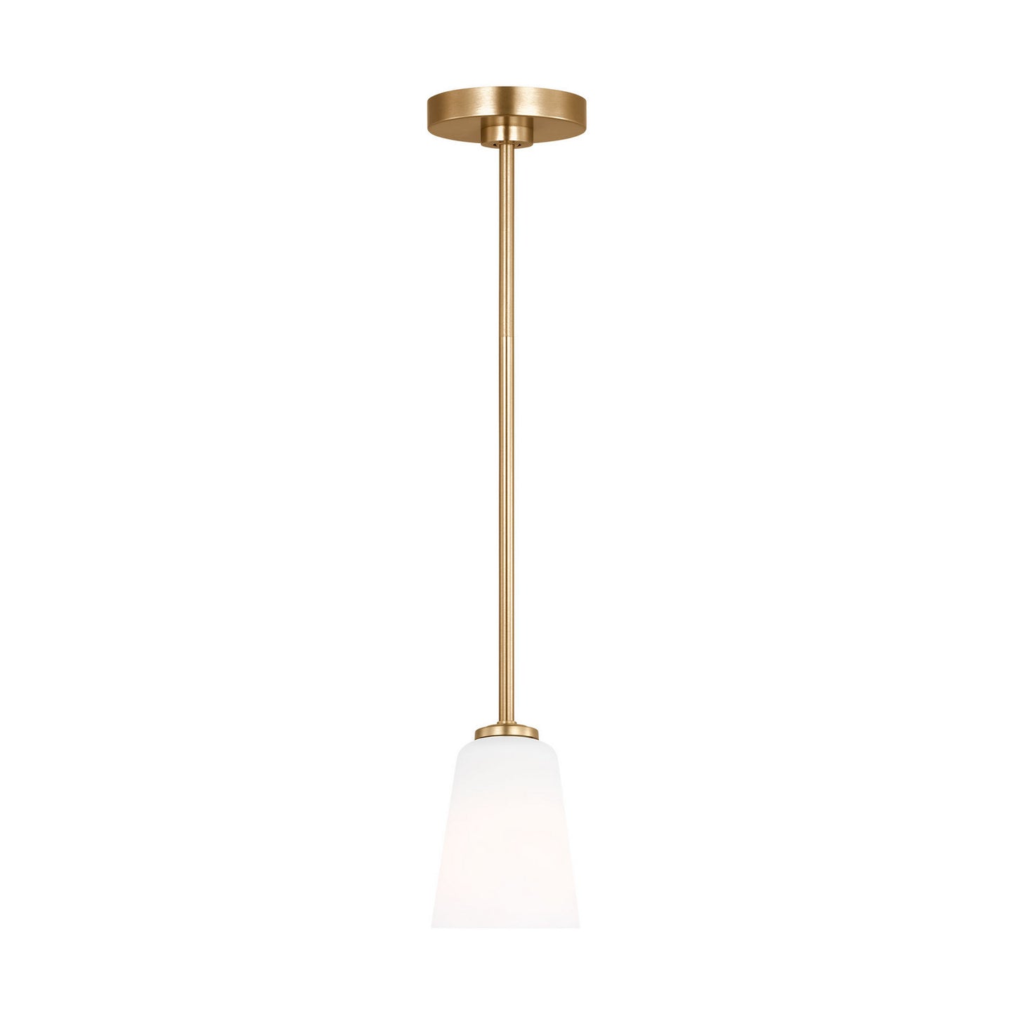 Miles One Light Mini-Pendant in Satin Brass