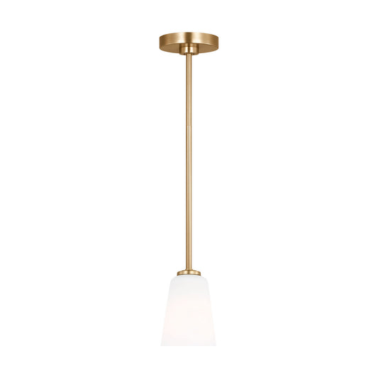Miles One Light Mini-Pendant in Satin Brass
