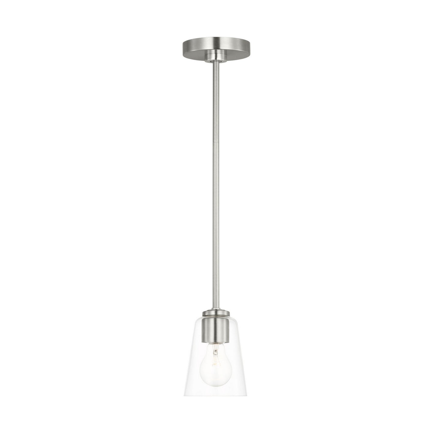 Miles One Light Mini-Pendant in Brushed Nickel