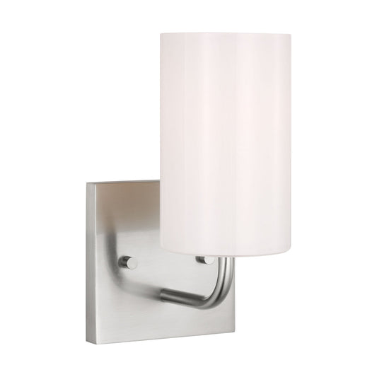 Rhett One Light Vanity in Brushed Steel