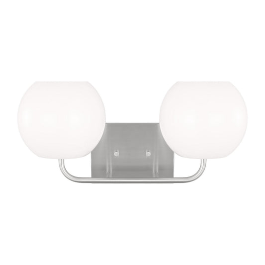 Rory Two Light Vanity in Brushed Steel