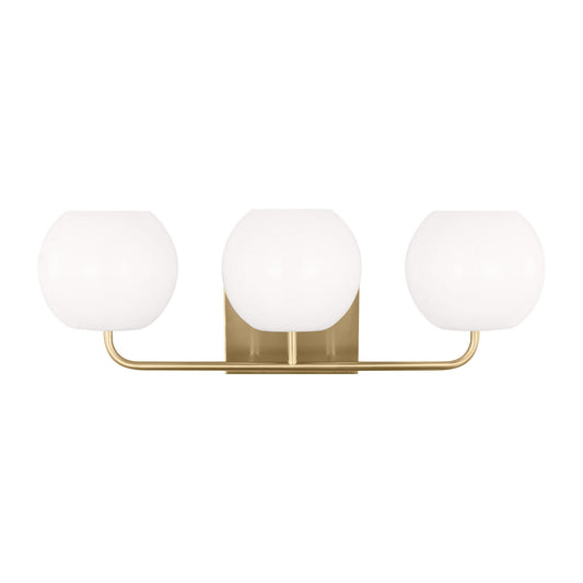 Rory Three Light Vanity in Satin Brass