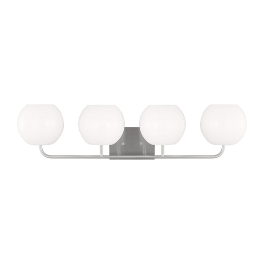 Rory Four Light Vanity in Brushed Steel