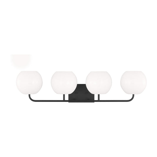 Rory Four Light Vanity in Midnight Black