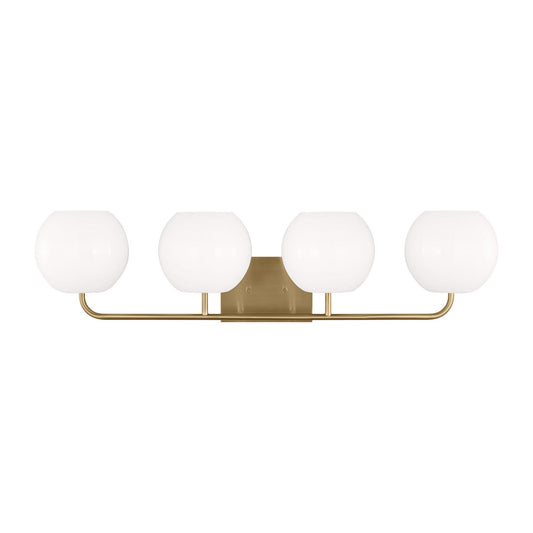 Rory Four Light Vanity in Satin Brass