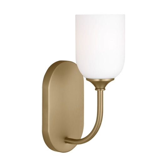 Emile One Light Vanity in Satin Brass