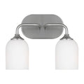 Generation Lighting - GLV1022EN3/BS - Two Light Vanity - Emile - Brushed Steel