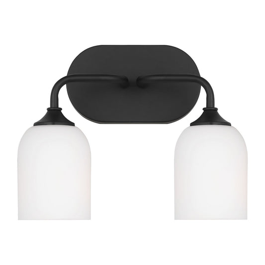 Emile Two Light Vanity in Midnight Black