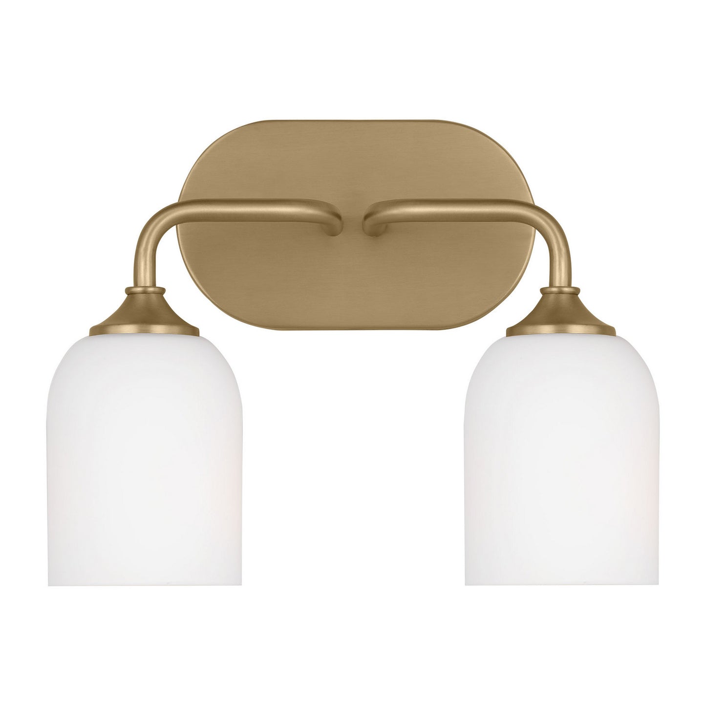 Emile Two Light Vanity in Satin Brass