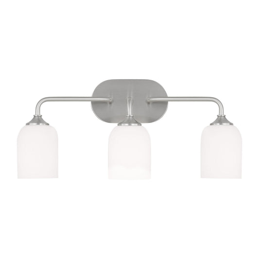 Generation Lighting - GLV1023EN3/BS - Three Light Vanity - Emile - Brushed Steel