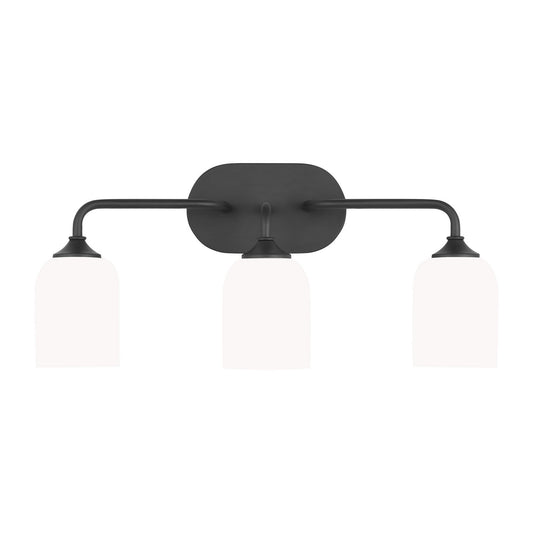 Emile Three Light Vanity in Midnight Black