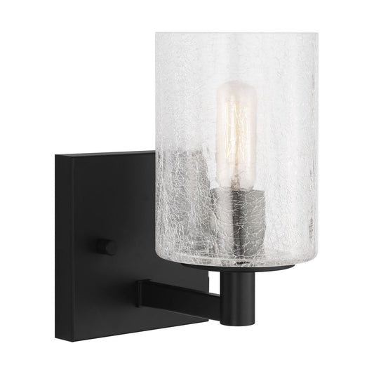 Parker One Light Wall / Bath Sconce in Midnight Black