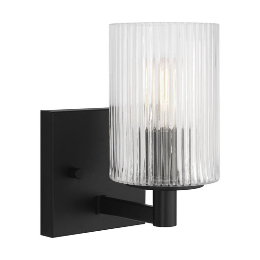 Lando One Light Wall / Bath Sconce in Midnight Black