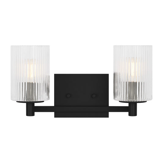 Generation Lighting - GLV1042EN/MBK - Two Light Wall / Bath - Lando - Midnight Black