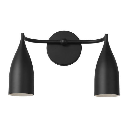 Maya Two Light Vanity in Midnight Black