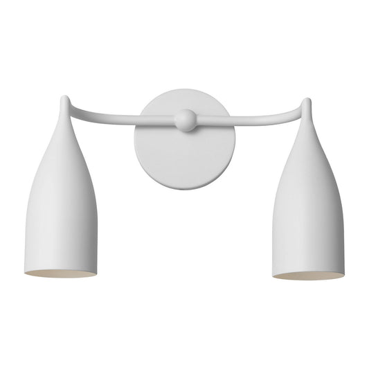 Maya Two Light Vanity in Matte White