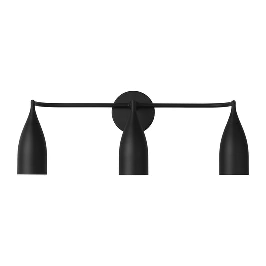 Maya Three Light Vanity in Midnight Black