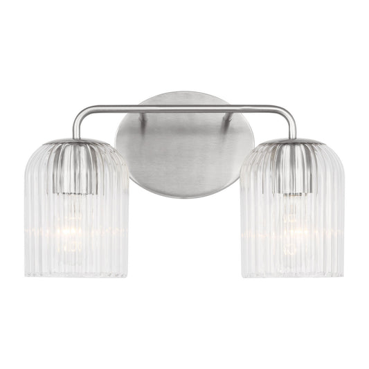 Eisele Two Light Vanity in Brushed Nickel