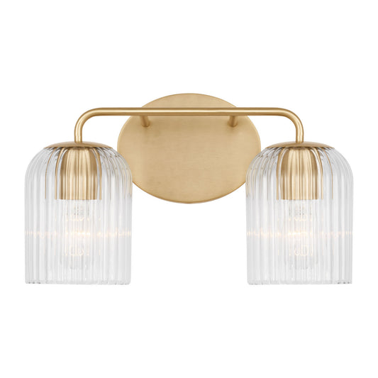Eisele Two Light Vanity in Satin Brass