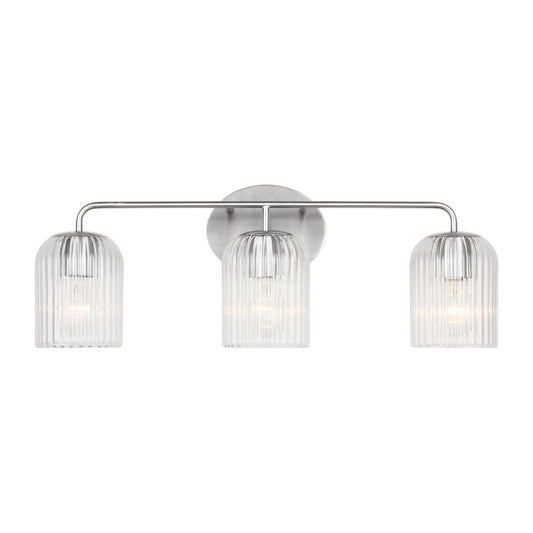 Eisele Three Light Vanity in Brushed Nickel